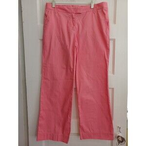 J. Crew pink wide leg chino pants womens 8Short City Fit classic minimalist